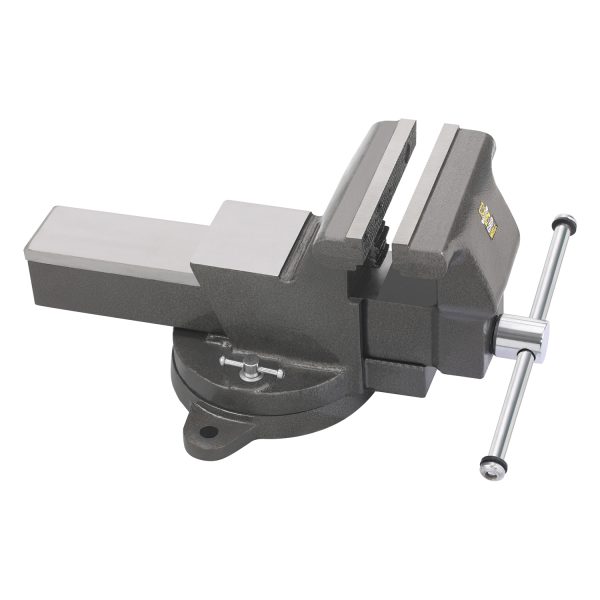 Model GF, Spheroidal Graphite (SG) Iron Bench Vice, Swivel Base, with Pipe Jaws