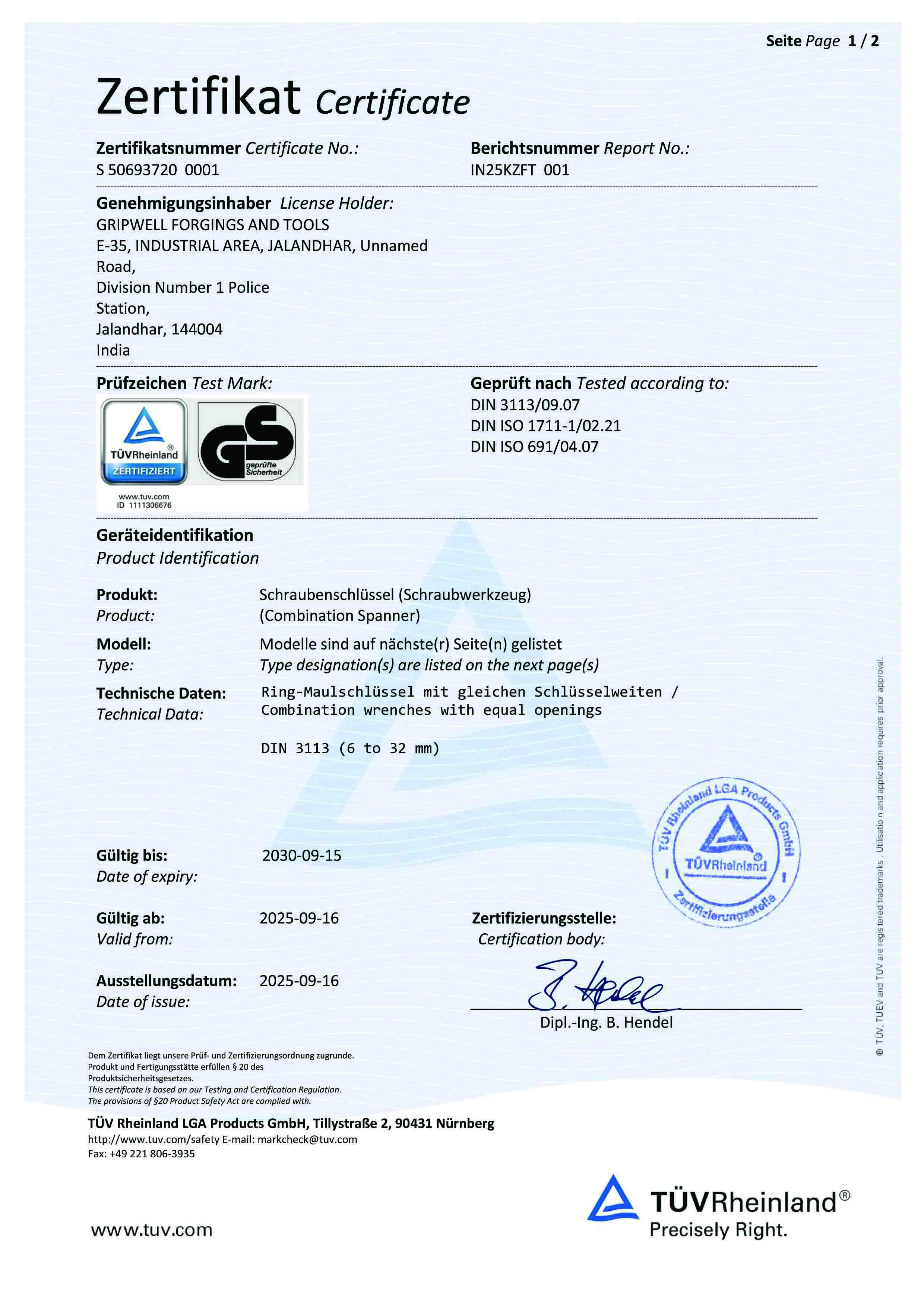 Gripwell Forgings & Tools