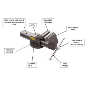 104 Model C1, All Steel Double Ribbed Bench Vice 104 Model C1, All Steel Double Ribbed Bench Vice